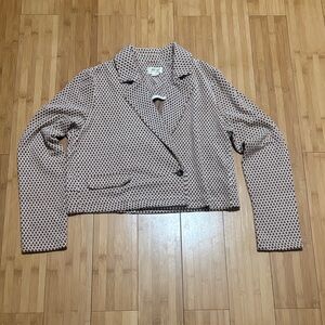 Anthropologie Tan and Black Patterned Blazer